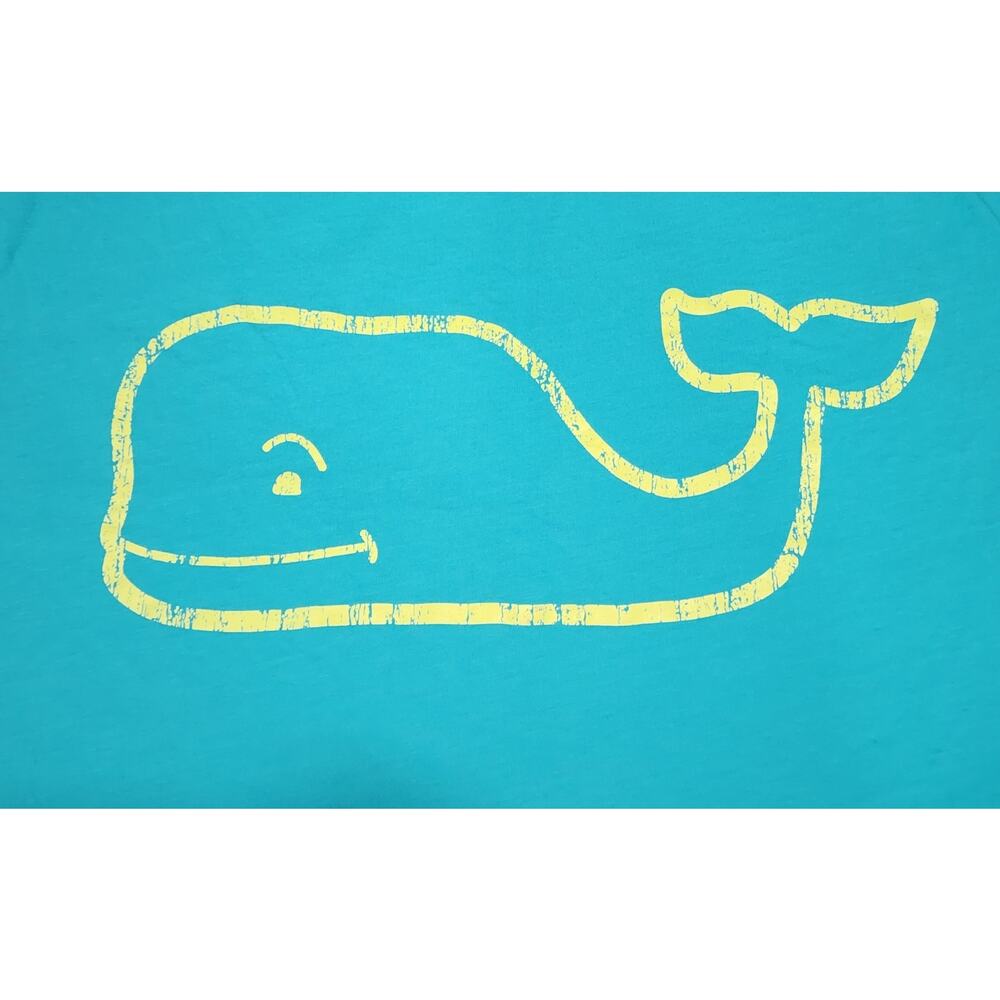 Vineyard Vines Shirt Mens M Turquoise Blue Classic Whale Pocket Graphic Tee